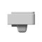 Modern Wall Mount Toilet, Ceramic, Squared